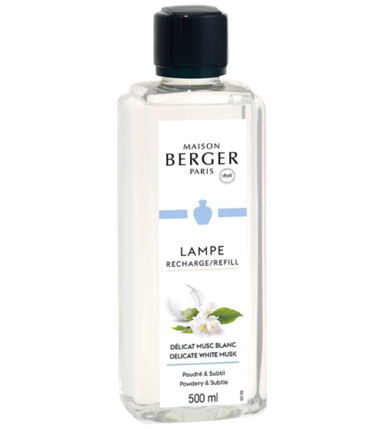 Parfum Lampe Berger 500ml Délicat Musk Blanc