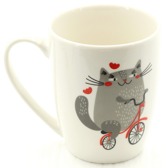 Tasse chat à vélo