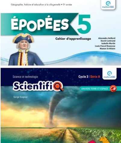 Ensemble Épopées/ScientifiQ : 5e année du primaire : cahier d&#39;apprentissage + Ensemble de 3 fascicules - COLLECTIF