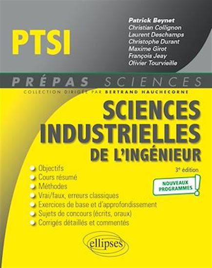 Sciences industrielles de l'ingénieur PTSI - Nouveaux programmes - 3e édition - PATRICK BEYNET (COORD.)