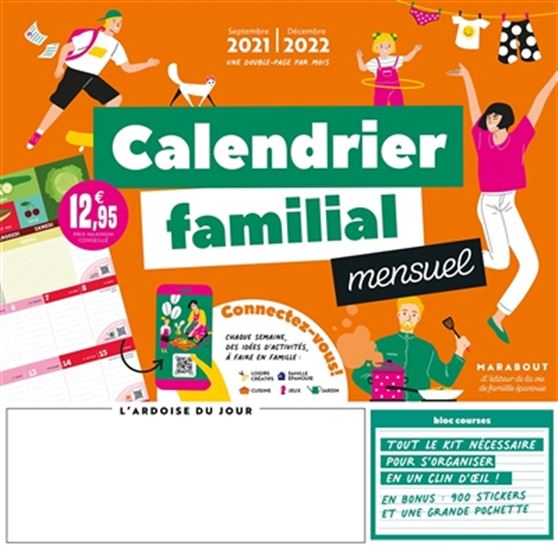 Calendrier familial mensuel : 2021-2022 - COLLECTIF