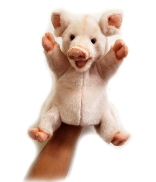 Marionnette cochon 25cm