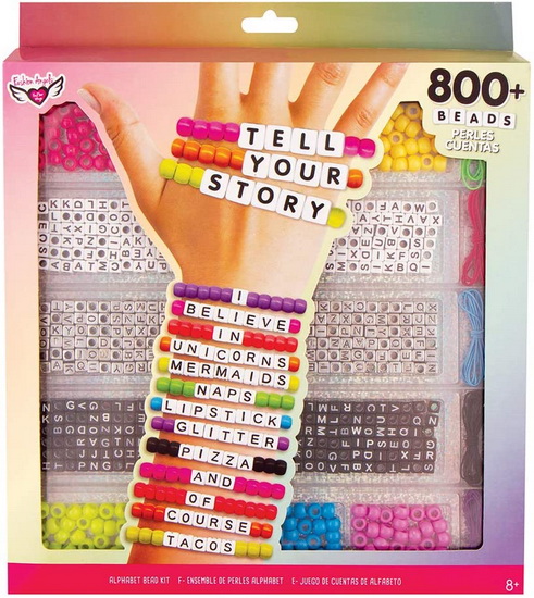 Ensemble de perles alphabet Tell your story