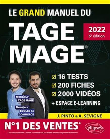 Le Grand Manuel du TAGE MAGE – N°1 DES VENTES – Édition 2022 - JOACHIM PINTO - ARNAUD SÉVIGNÉ