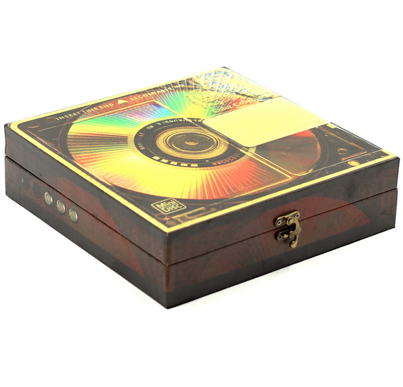 Boîte rangement Tourne-disques 26X26X7cm