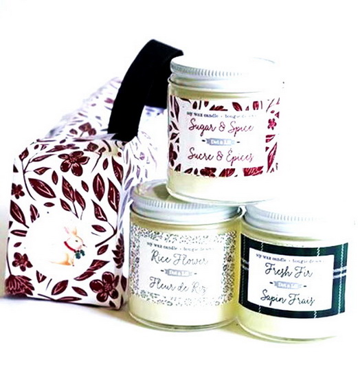 Coffret 3 bougies des Fêtes 100g