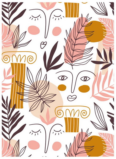 Grand cahier ligné visages