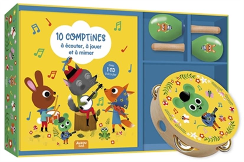 Mon coffret d'éveil musical : 10 comptines à écouter, à jouer et à mimer + CD N. éd. - DANIEL ROODE