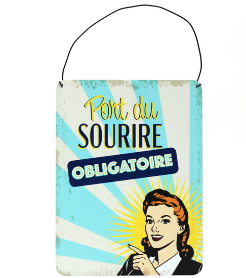 Plaque «Port du sourire obligatoire»