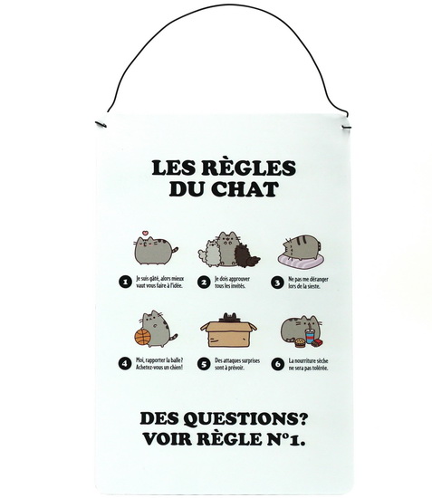 Plaque - Les règles du chat