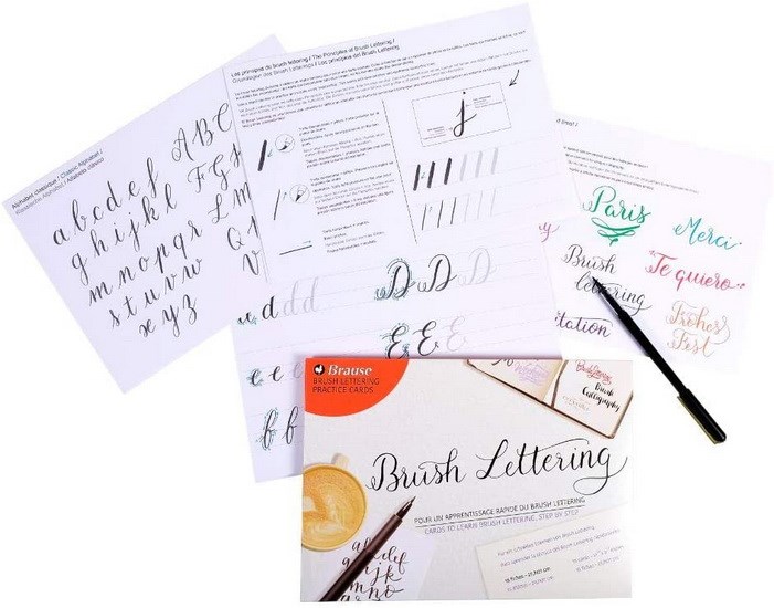 Feuilles d&#39;apprentissage brush lettering A4 180gsm
