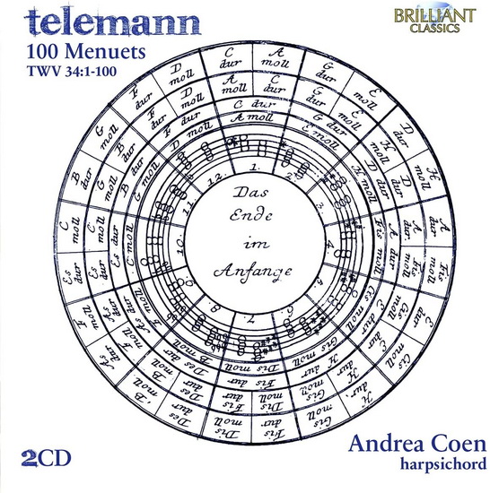 Telemann: 100 Menuets TWV 34:1-100 (2CD) - TELEMANN