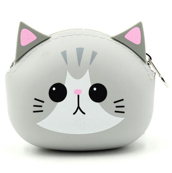 Porte-monnaie Chat gris