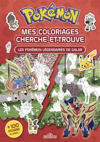 Pokémon : mes coloriages cherche-et-trouve : les Pokémon légendaires de Galar - COLLECTIF