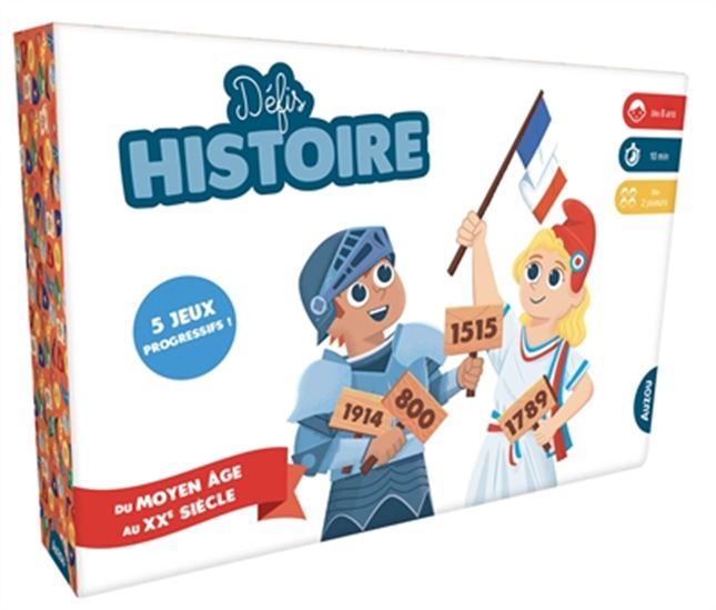 Défis histoire : du Moyen Age au XXe siècle : 5 jeux progressifs ! Cof. - AURORE MEYER - DIEGO VAISBERG