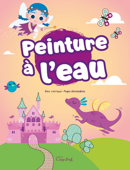 Livre De Peinture à L'eau Réutilisable – 22x22 Cm, Zéro Saleté, Pour Voyager Et Apprendre