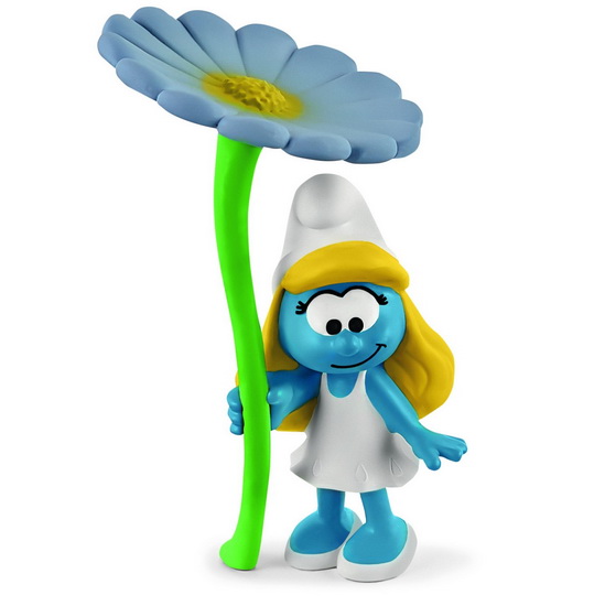 Schtroumpfette avec fleur