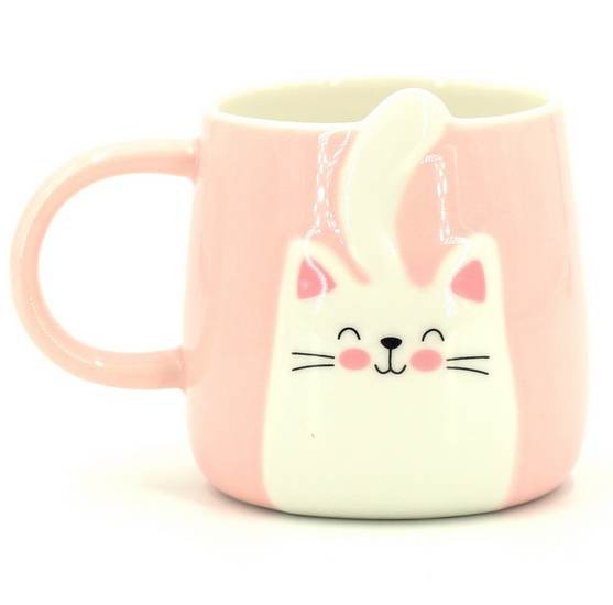 Tasse chat rose