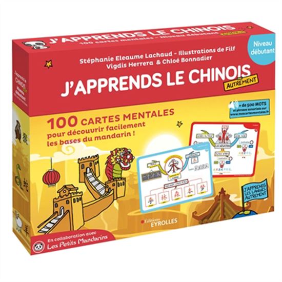 J&#39;apprends le chinois autrement : 100 cartes mentales pour découvrir facilement les bases du mandarin ! Cof. - STÉPHANIE ELEAUME-LACHAUD & AL