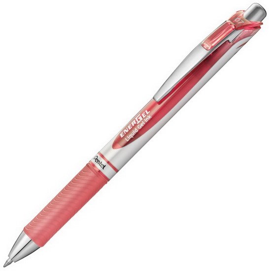 Stylo gel rétractable Energel corail 0.7mm