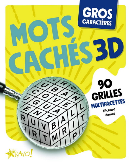 Mots cachés 3D : gros caractères - RICHARD HAMEL