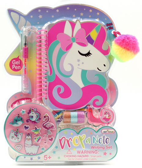 Ens. Bloc-notes et accessoires Licorne