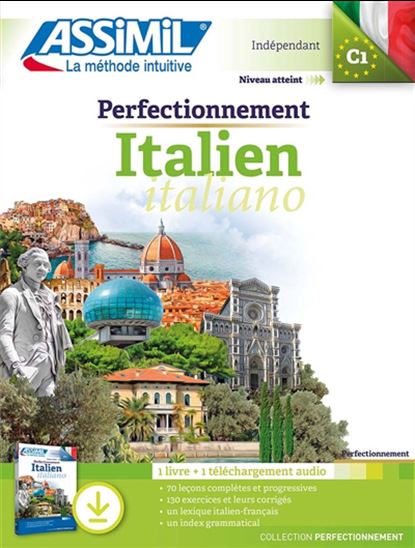 Perfectionnement italien : indépendant, niveau atteint C1 : 1 livre + 1 téléchargement audio N. éd. Cof. - COLLECTIF