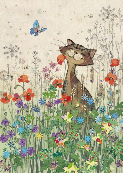 Chat dans la prairie