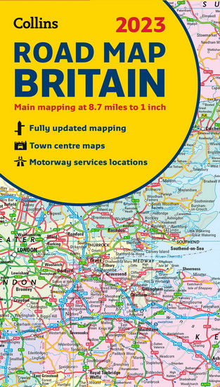 2023 GB Map of Britain: Folded Road Map (Collins Road Atlas) - COLLECTIF