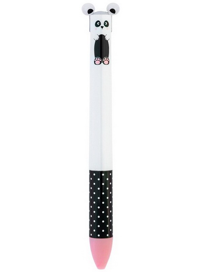 Stylo deux couleurs Click clack Panda