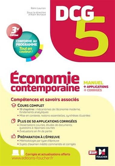 DCG 5 - Economie contemporaine - Manuel et applications - Edition 2022 - ALAIN BURLAUD - RÉMI LEURION