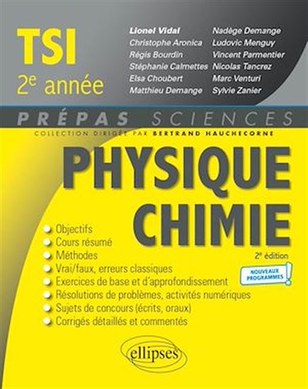 Physique-Chimie TSI 2e année - Programme 2022 - LIONEL VIDAL (COORD.)