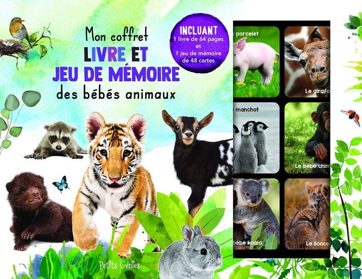 Mon coffret livre et jeu de mémoire des bébés animaux - COLLECTIF