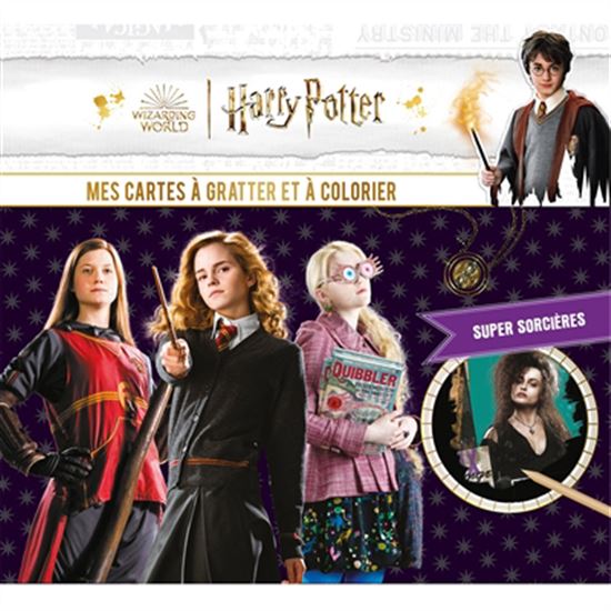 Harry Potter wizarding world : mes cartes à gratter et à colorier : super sorcières - COLLECTIF