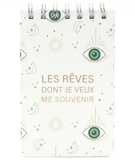 Carnet spirale ligné "Rêves dont je veux me souvenir" 160p