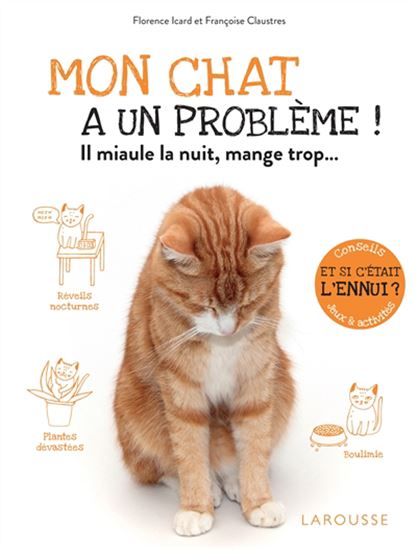 Mon chat a un problème ! : il miaule la nuit, mange trop... : et si c&#39;était l&#39;ennui ? Conseils, jeux & activités - FLORENCE ICARD - FRANÇOISE CLAUSTRES