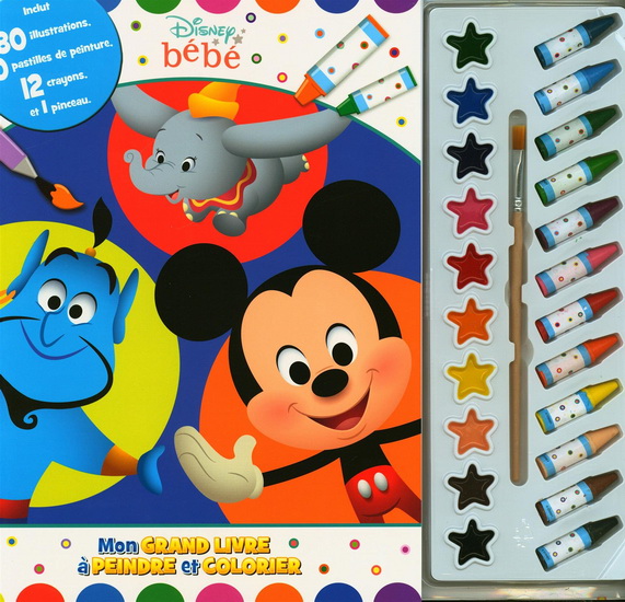 Disney : mon grand livre à peindre et colorier N. éd. - COLLECTIF