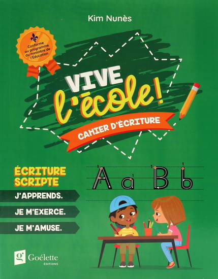 Cahier d'écriture : écriture scripte - KIM NUNÈS