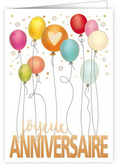 Joyeux anniversaire ballons colorés