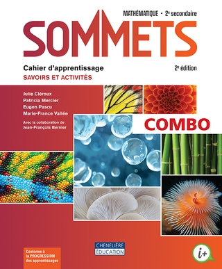 Sommets : mathématique : 2e secondaire : cahier d&#39;apprentissage : combo - Version imprimée ET numérique 2e éd. - COLLECTIF