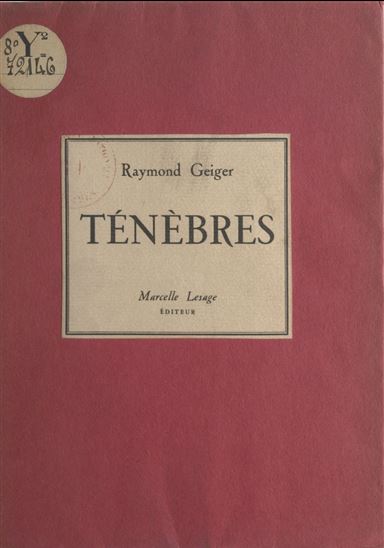 Ténèbres - RAYMOND GEIGER
