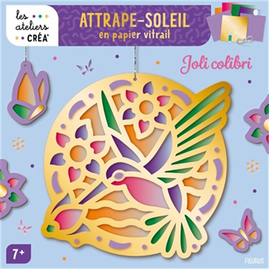Attrape-soleil en papier vitrail : joli colibri Cof. - LAURENT STEFANO