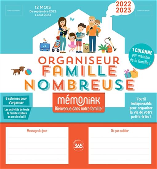 Organiseur famille nombreuse 2022-2023 - COLLECTIF