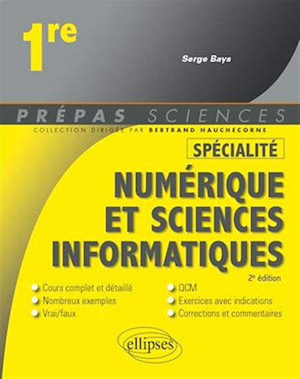 Spécialité Numérique et sciences informatiques - Première - SERGE BAYS