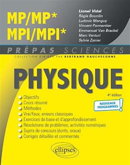 Physique MP/MP* MPI/MPI* - Programme 2022 - LIONEL VIDAL (COORD.)