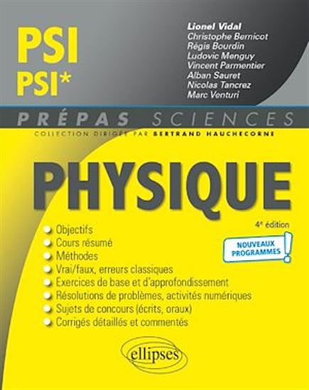 Physique PSI/PSI* - Programme 2022 - LIONEL VIDAL (COORD.)