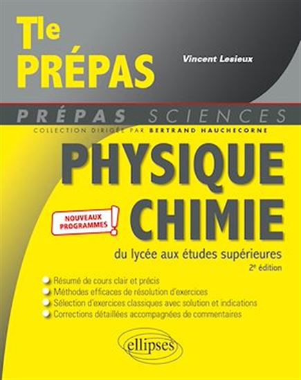Physique-chimie du lycée aux études supérieures - Nouveaux programmes - VINCENT LESIEUX