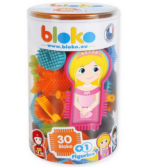 Tube 30 pcs et 1 figurine Bloko