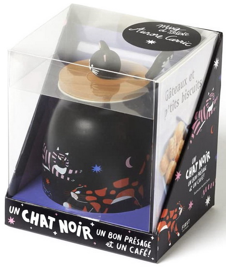 Une pause chat noir : coffret mug Cof. - YOULIE DESSINE & AL