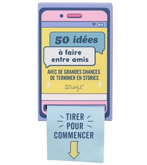 Boîte distributrice d'idées à faire entre amis